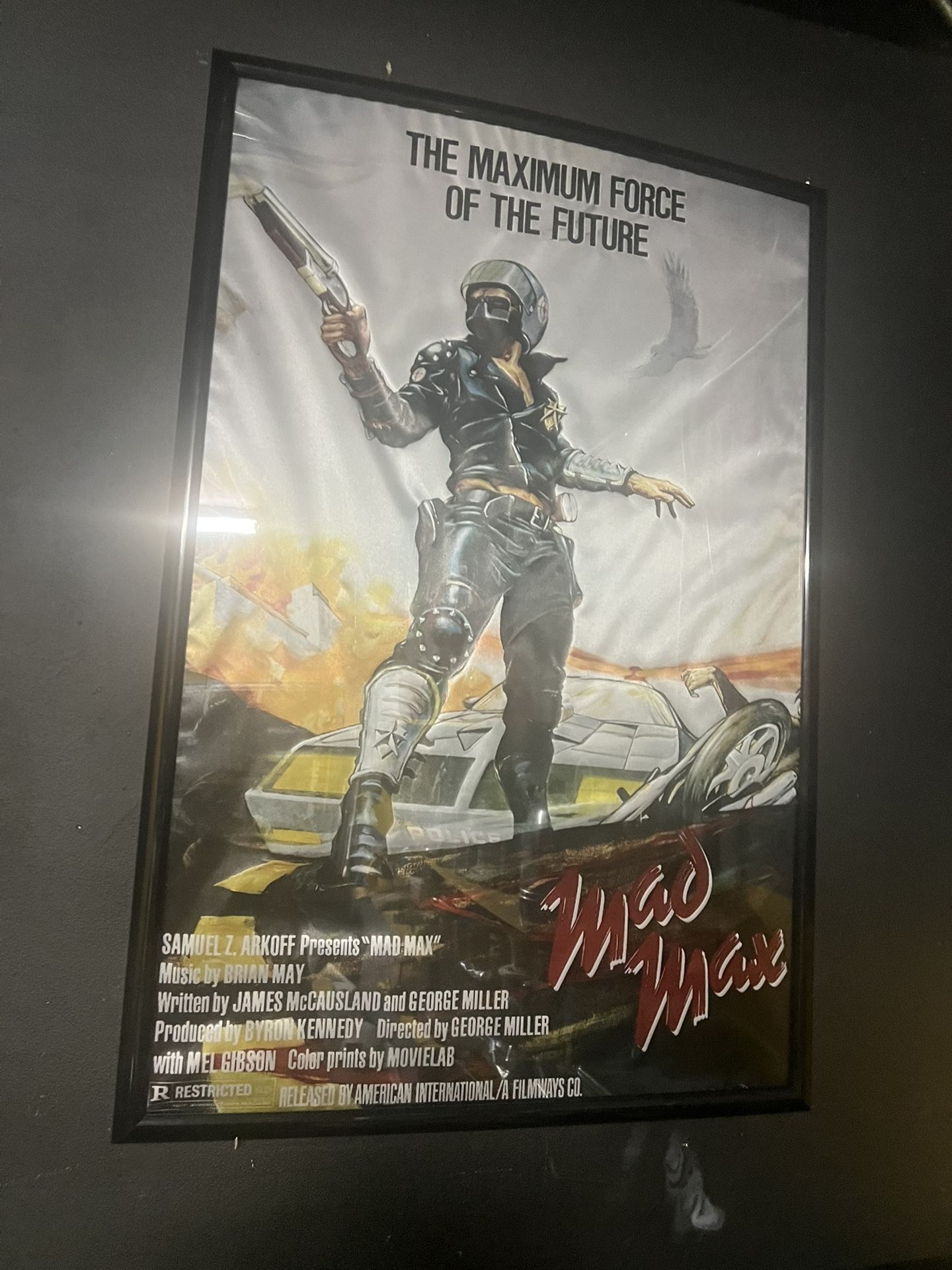 Mad Max Poster 100% Silk With Custom Modern Frame