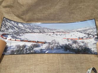 "The Historic Tehachapi Loop" as photograhped by Robeet Hardy. Beautiful winter scene depicting the iconic loop. A historical mark in railroad. This l