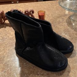 NEW Black Glitter Boots