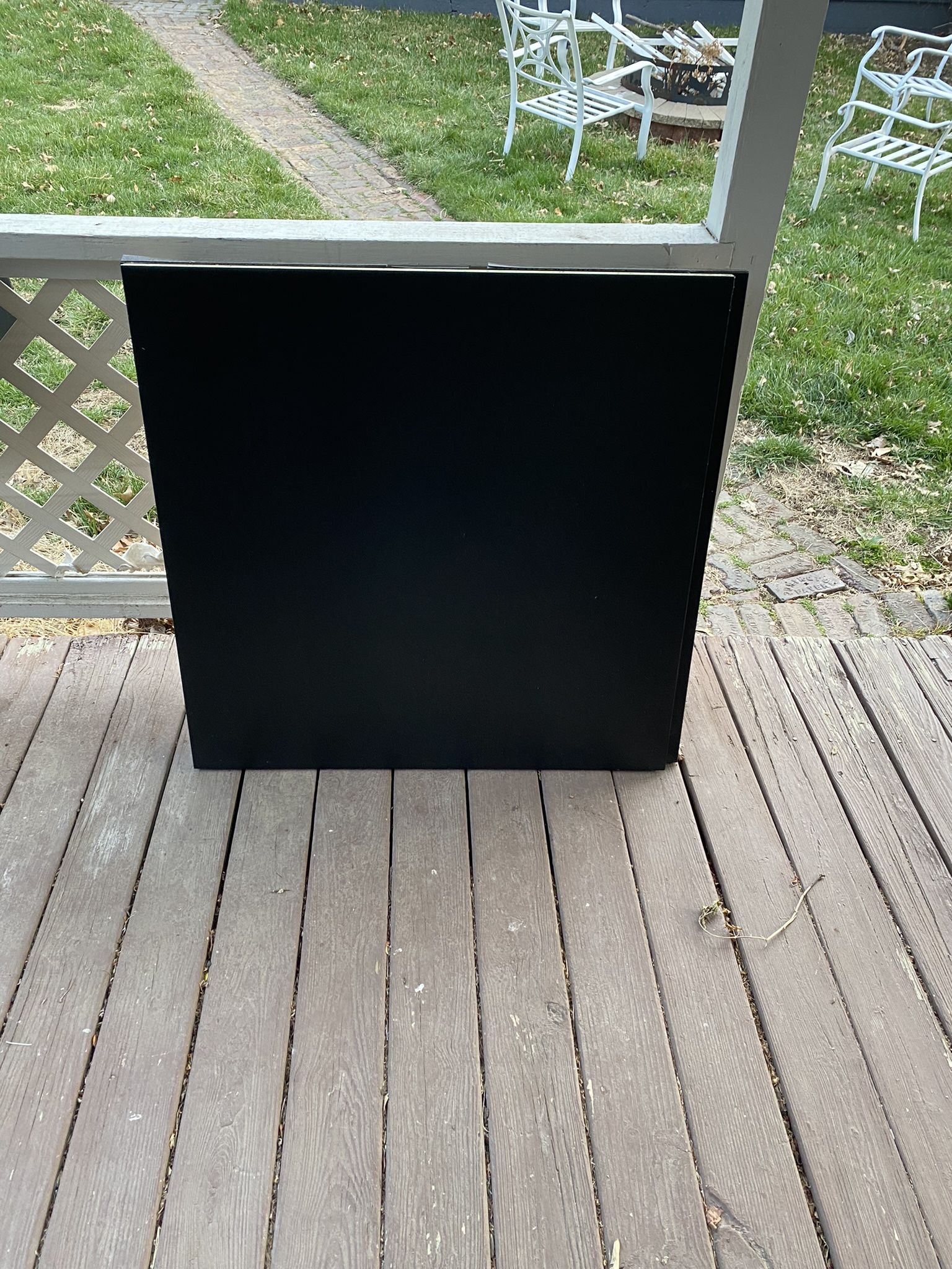 Black Square IKEA Table With Adjustable Size