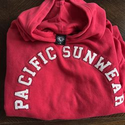 Red “pacsun sunwear” hoodie