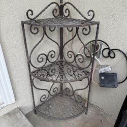Iron Corner Plant Shelf