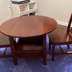 The land of nod Table and 2 chairsi