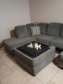 Amazing big gray comfy couch must go ASAP