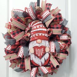 Rustic Gnome LOVE Wreath | Valentine's Day Wreath 