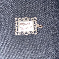 Vintage Sterling Silver Beau-Ster “Merry Christmas” Charm 