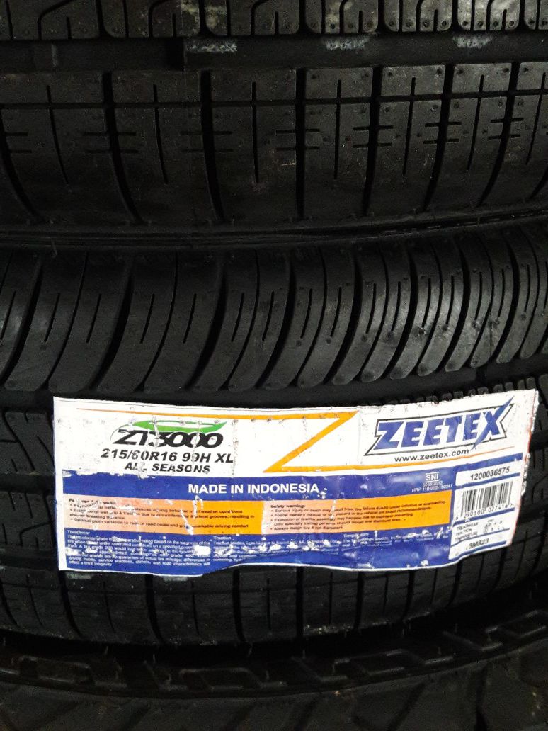 215 60 16 Zeetex tires
