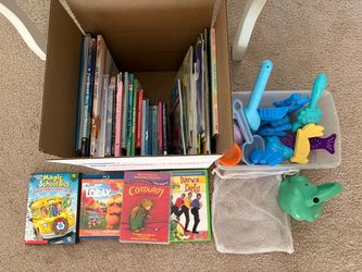 Free(with other purchase) Kid’s Books/DVDs/Sand Toys 15pc with carrying bag