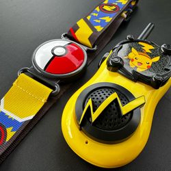 2018 Pokemon Pikachu Belt Clip N Go Pokeball + Walkie Talkie eKids Bundle