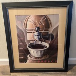 Large Framed Coffee Wall Art