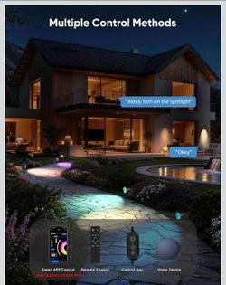 6 Landscape Lighting, RGBW Low Voltage Landscape Lights