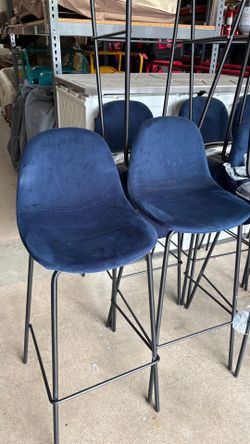Blue Velvet Barstool chairs (Dining & kitchen chairs)