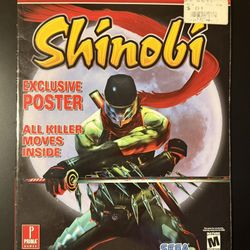 SHINOBI PS2 PRIMA'S OFFICIAL STRATEGY GUIDE With Loose Poster
