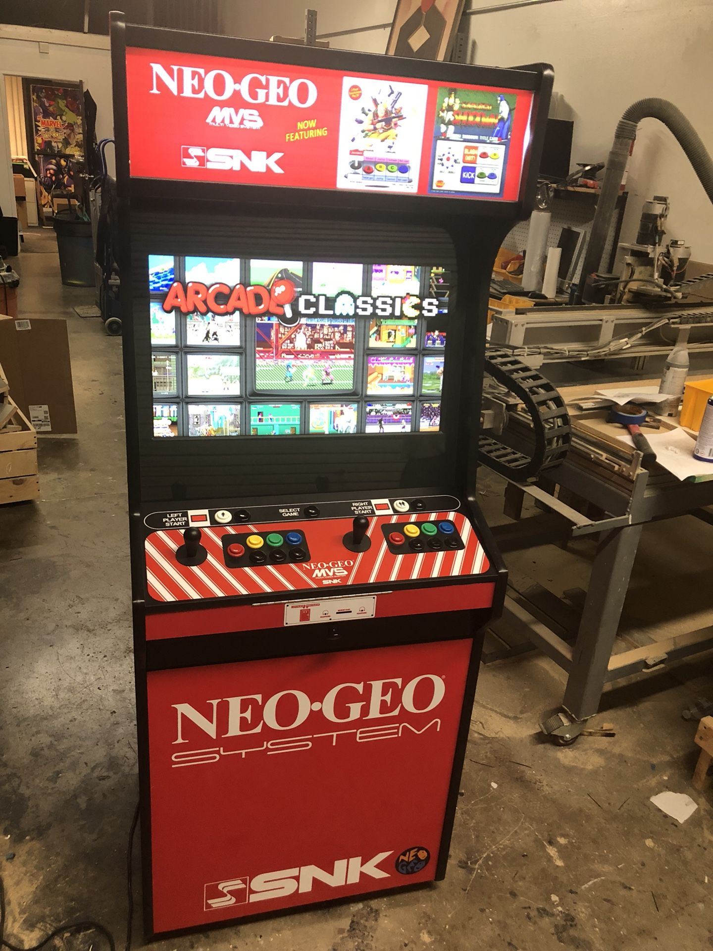 New Neo Geo themed Arcade, 24” LCD, LaunchBox 6000 games