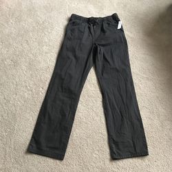 Brand New Old Navy 100% Cotton XXL(18) Dark Grey Pants With Elastic Waist And Drawstring 