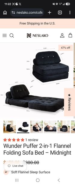 Sofa  bed neslako black