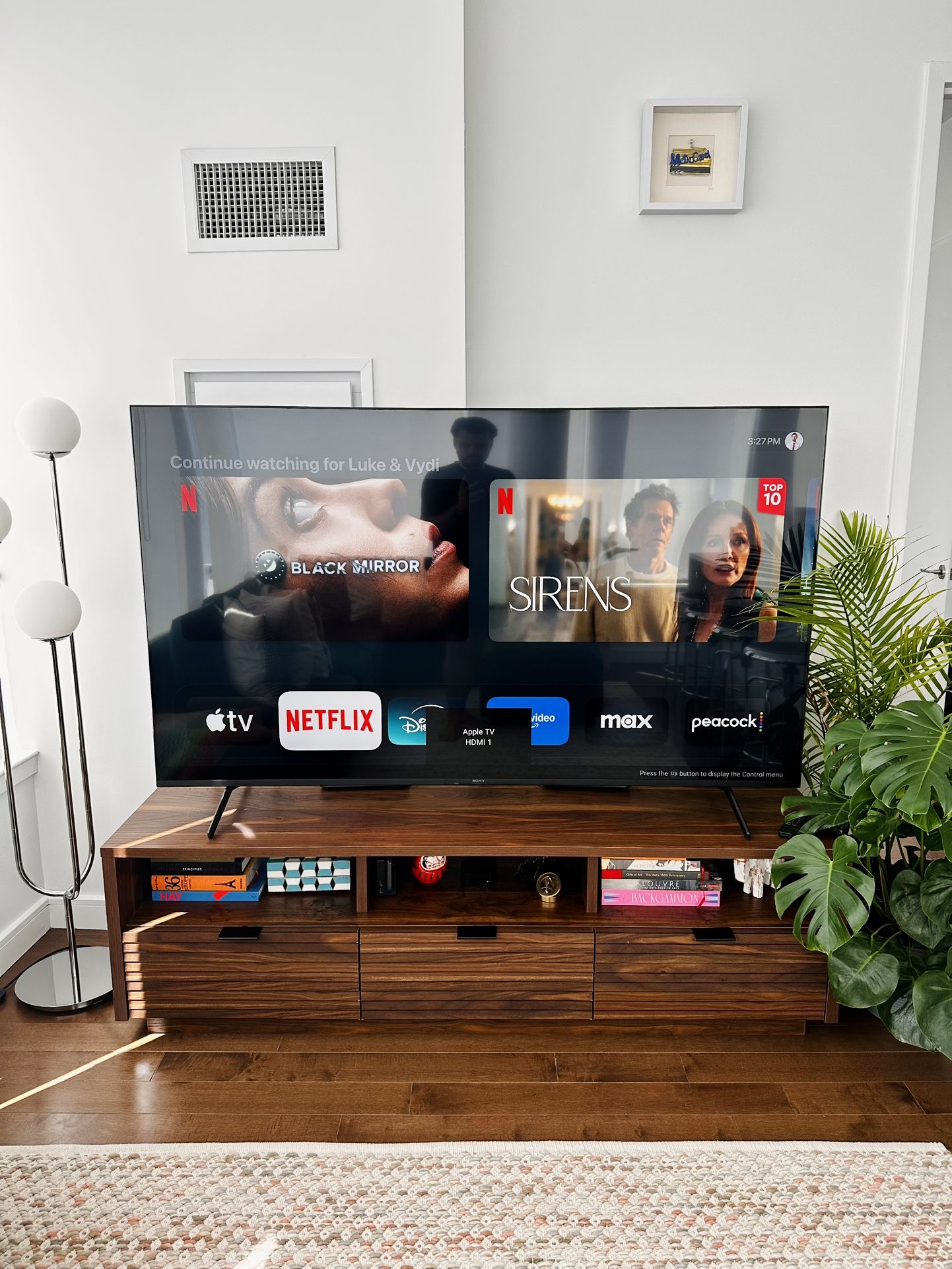 Sony 75 inch 4K Ultra HD LED TV + TV Stand (<1 Year, $1,800 Value)