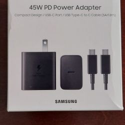 Samsung 45W PD Power Super Fast Adapter & Extended C Cable