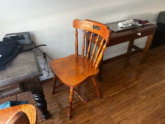 Vintage Wooden Spindle Back Chairs
