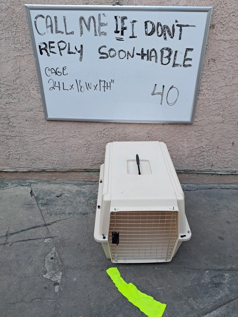 Pet Cage Crate Carrier Jaula DE Mascota 