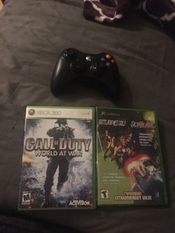 Xbox 360 games and Xbox 360 wireless controller
