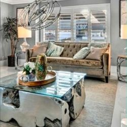 Z Gallerie velvet sofa