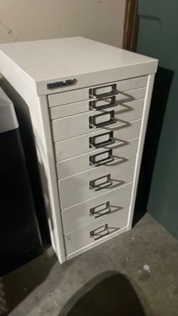 Bisley 8 drawer white cabinet