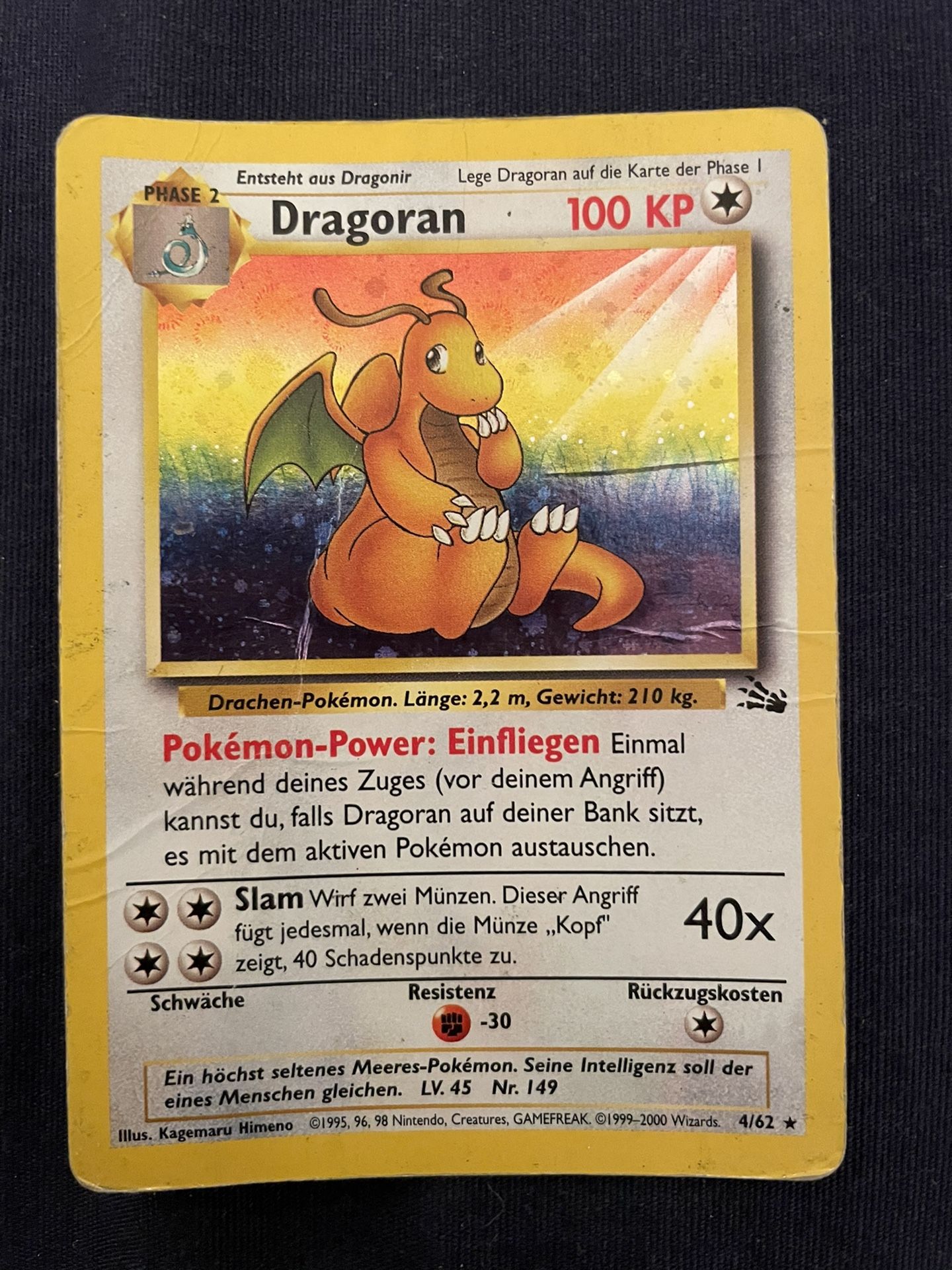 Dragoran Basic Pokemon Card