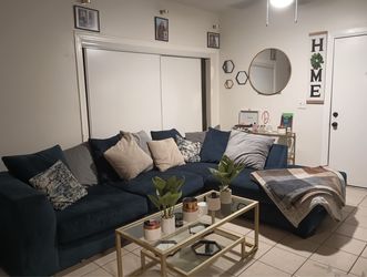 Furniture Blue, Tv Stand white