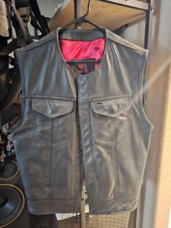 415 Leather MC style riding vest