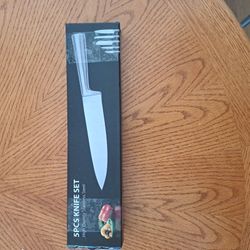 5 pc All Stainless Knife Set