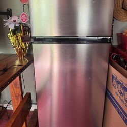 Silver refrigerator