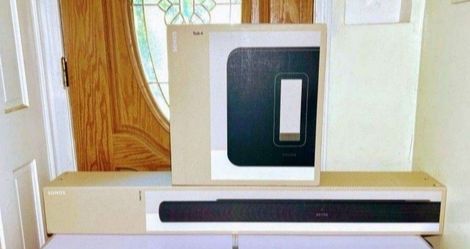 Sonos Arc Ultra (Black) and Sonos Sub4 Black Matte.  Brand new sealed includes Warranty.