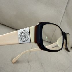 Versace Women's Black and Cream Glasses
