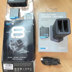 Hero 8 Black with, and Battery Charger plus a spare Battery