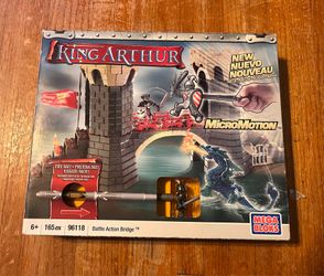 Mega Bloks Legends King Arthur Micro Motion Battle Action Bridge 96118, Broken Seal…