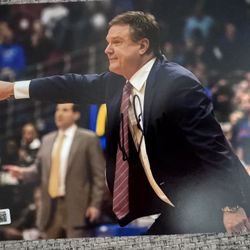 Coach Bill Self Signed Autograph 8x10 Photo - Kansas Jayhawks - Beckett Coa