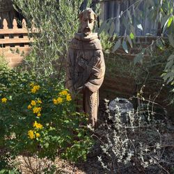 St Francis Carved Wood Statue
