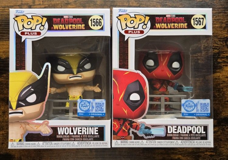 Funko Pop Wolverine 1566 And Deadpool 1567