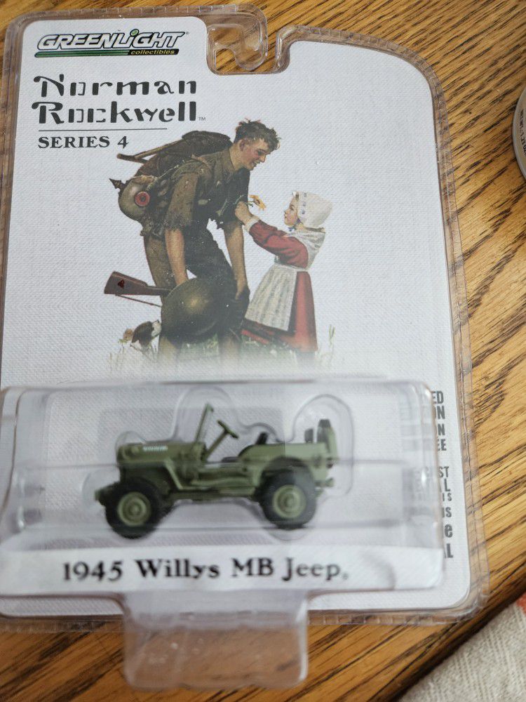 2022 GREENLIGHT GREEN MACHINE1945 WILLYS MB JEEP NORMAN ROCKWELL SERIES 4

Limited Edition Collectible Die-cast Car New BEST OFFER WELCOMED 