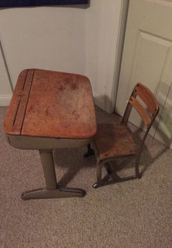 Antique children’s school desk