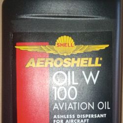 48 Quarts Aircraft Engine Oil , Shell Aeroshell W 100 