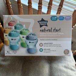 Tommee Tippee Natural Start 6 9oz Anti Colic Multicolor Bottles 