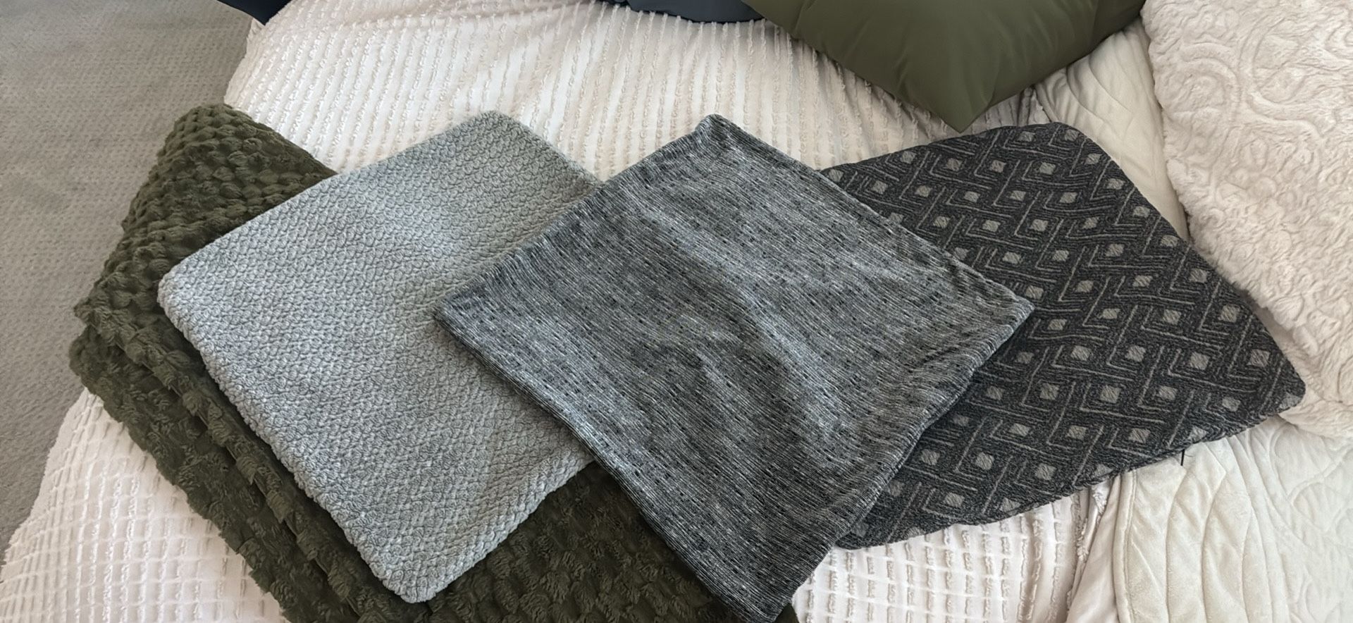 20 X 20 Throw Pillow Cases, set of five