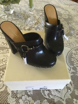 Coach Rana Vachetta Leather Clogs