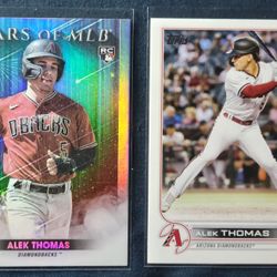 2022 Topps Update Baseball #SMLB-73 ALEK THOMAS RC Stars Of MLB + US212 Flagship Rookie Lot 