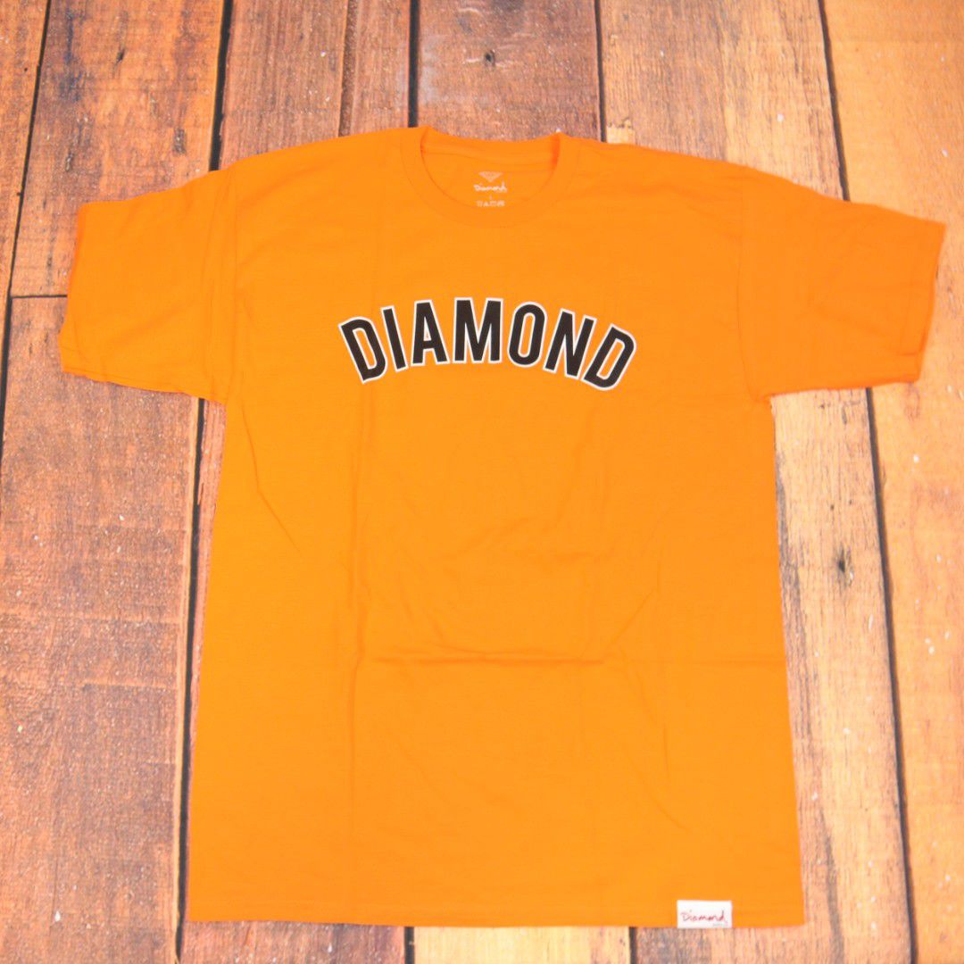 Diamond Supply Co. T-shirt / Large Size/ Orange Color/ Short Sleeve /