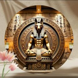 Guardians of the Beyond: Ancient Anubis Wall Medallion