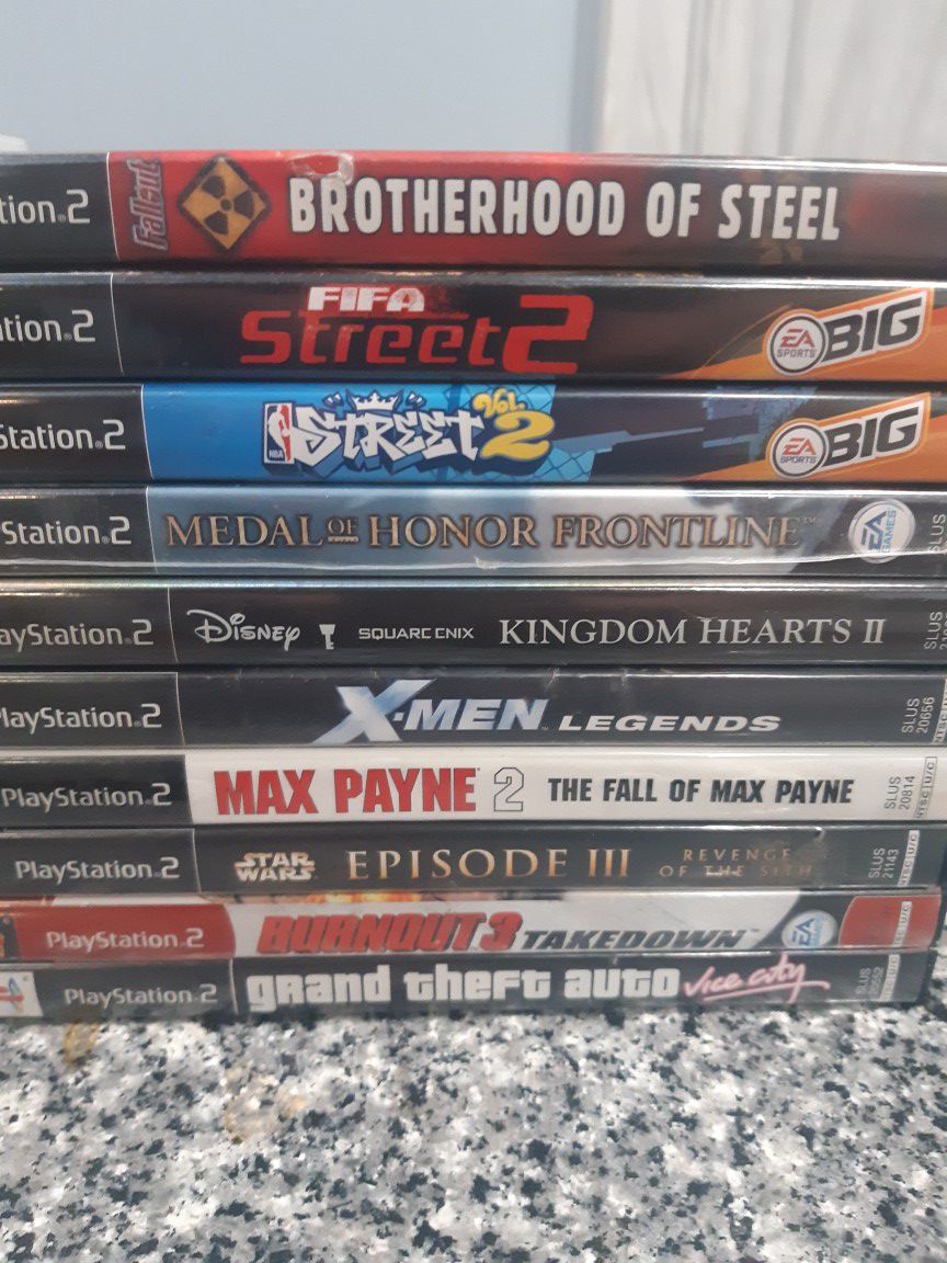 ps2 games all fo 100.00