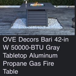 42-in Tabletop Aluminum Propane Gas Fire Table